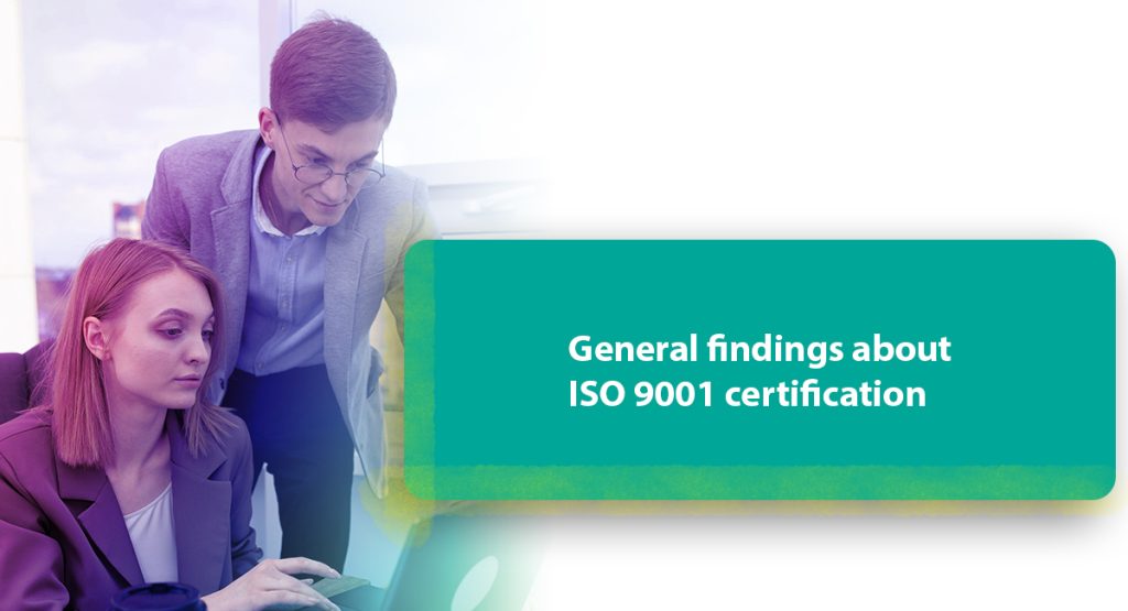 General findings about ISO 9001 certification